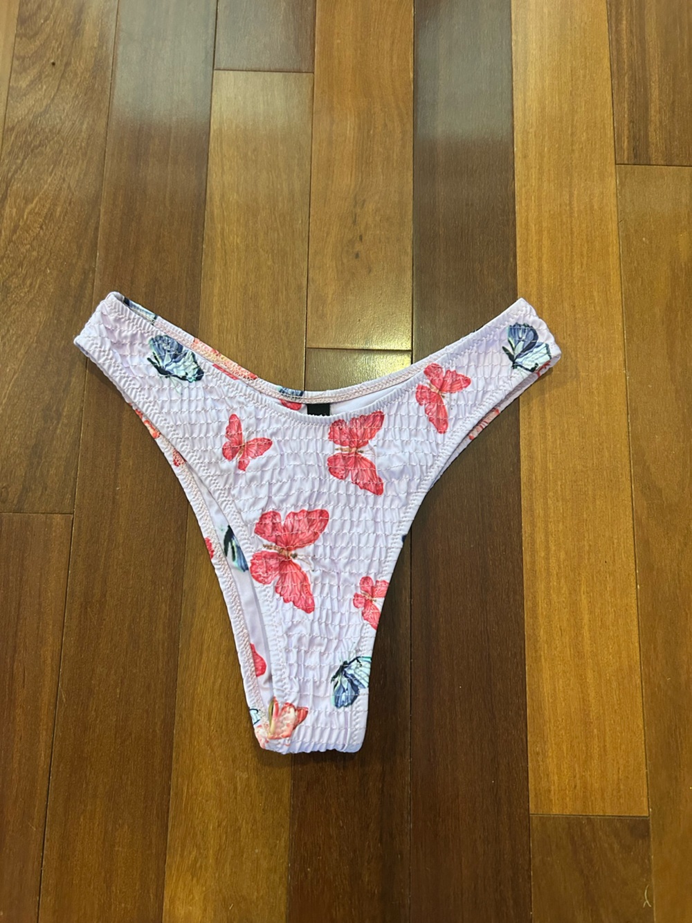 Volafa Lilac Butterfly Print Bikini Bottom size M NWOT